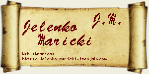 Jelenko Maricki vizit kartica